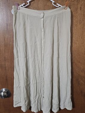 Carolyn Taylor Button-Front Maxi Skirt